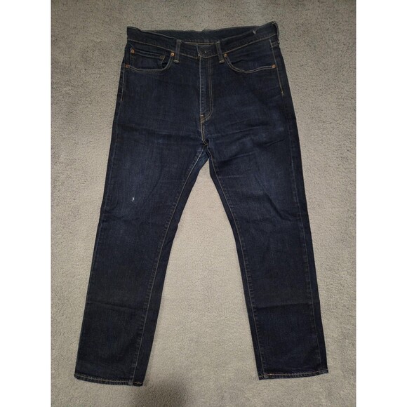 Levis 505 Jeans Mens Selvedge 36x32(36x30) Blue Denim Straight Leg Regular Fit - Picture 4 of 11